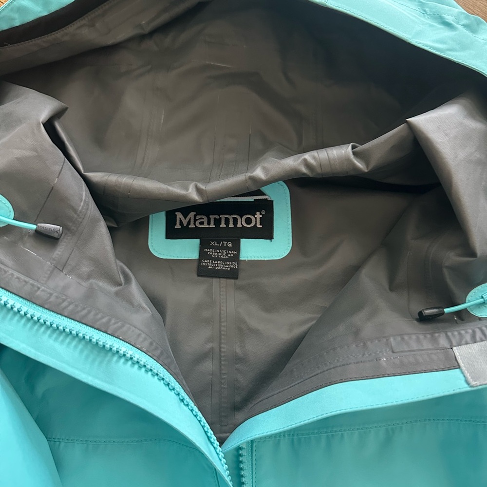 Marmot Waypoint Teal Women’s Waterproof  Rain Jacket with Gore Tex size XL - Picture 6 of 7